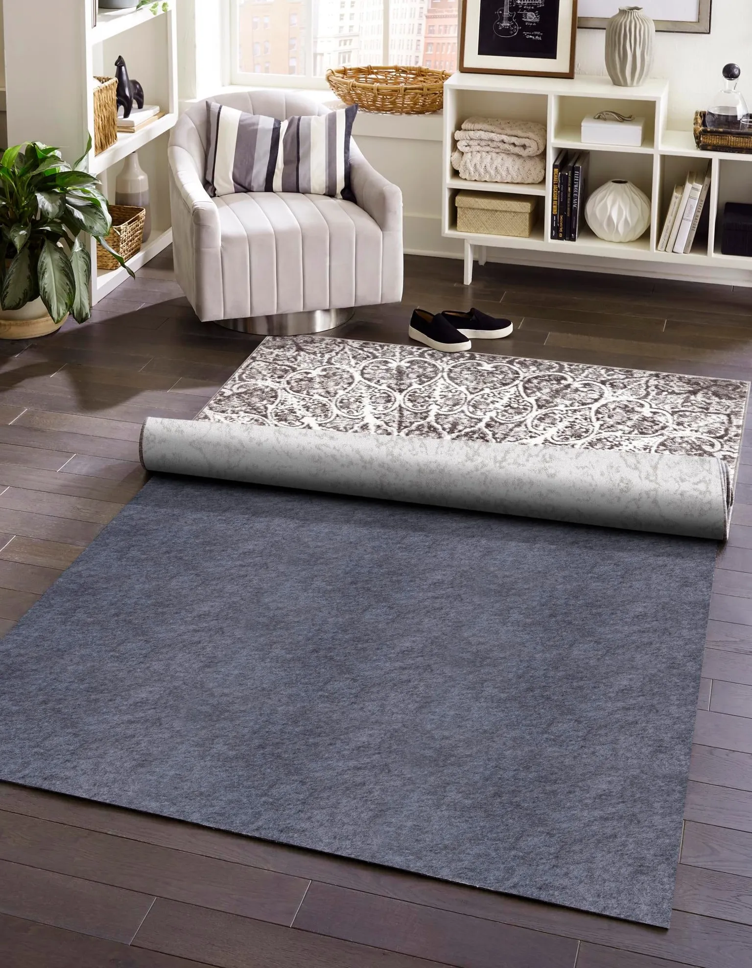 12' x 16' 1 Luxe Rectangle Area Rug Pad Floor Protection Pad for Under Rugs & Carpet Sound Dampening Underlayment Cushion